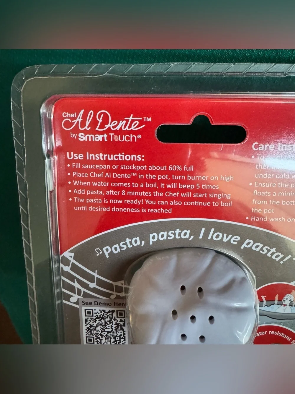 NWT Chef Al Dente Singing Pasta Timer
